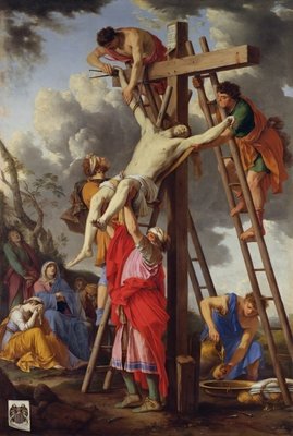 The Deposition, 1655 (oil on canvas) by Laurent de La Hyre - print