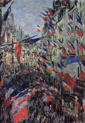 The Rue Saint-Denis, Celebration of June 30, 1878 (oil on canvas) by Claude Monet - print