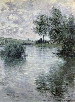 The Seine at Vetheuil, 1879 (oil on canvas) by Claude Monet - print