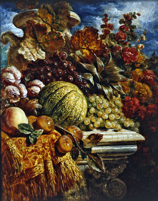Fine Art Print of Still life with fruit by George Lance