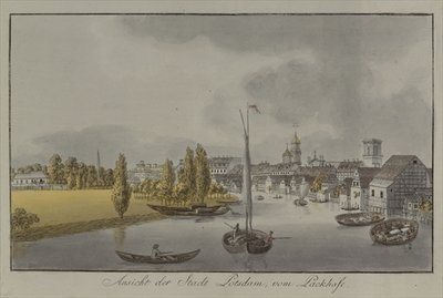 View of Potsdam, c. 1796 (hand coloured engraving) by Johann Friedrich Nagel - print
