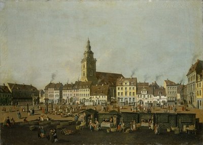 View of the Neue Markt with St. Mary's Church, Berlin, c.1770 (oil on canvas) by Karl Friedrich Fechhelm - print