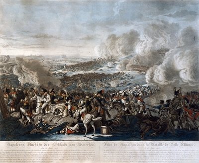 Napoleon's flight from the Battle of Waterloo, 18th June 1815 (engraving) by German School - print