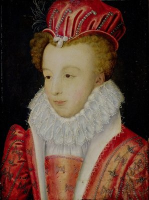 Marguerite de Valois (1553-1615) c.1572 (oil on panel) by Francois Clouet - print