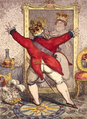 Reflection: To be, or not to be?, cartoon of King George IV of England (1762-1830), 1820 (print) by Anonymous - print