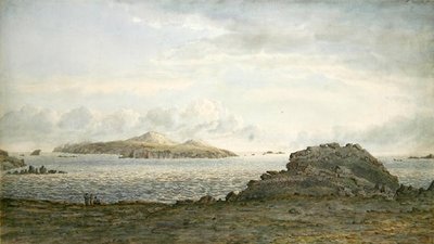 St. David's Head, Pembrokeshire, c.1805 (w/c on paper) by John Glover - print