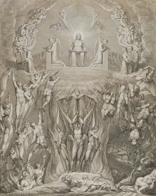 The Day of Judgement, pl.9, from 'The Grave, A Poem' by William Blake (1757-1827), engraved by Luigi Schiavonetti (1765-1810), 1808 (etching) by William Blake - print