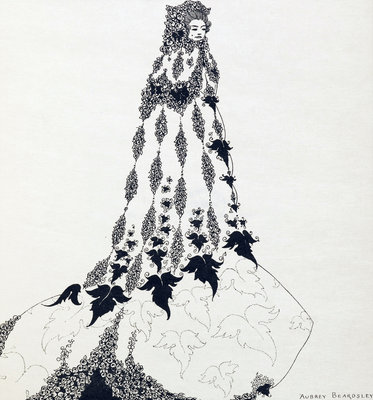 Ballet costume, unfinished drawing by Aubrey Beardsley - print
