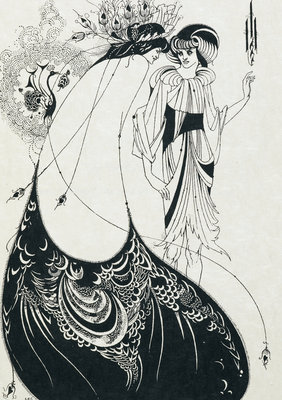 The Peacock skirt by Aubrey Beardsley - print