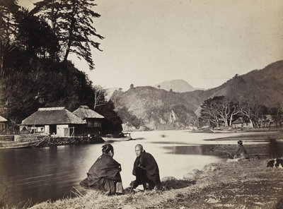 Village near Yokohama by Wilhelm Burger - print