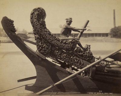 Stern of a laung-zat or rice boat by Philip Adolphe Klier - print