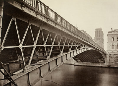 The Pont d'Arcole, Paris, c.1870s by Unknown - print