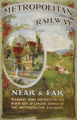 Fine Art Print of Metropolitan Railway: Near and Far by Anonymous