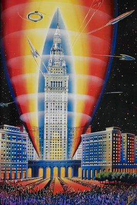 Fine Art Print of The Rocket Building by Frank R Paul