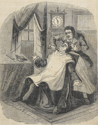 Sweeney Todd murdering the usurer by Anonymous - print