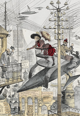 Fine Art Print of Un quartier embrouillé by Albert Robida