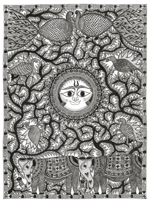 Fine Art Print of Sun and Animals by Anil