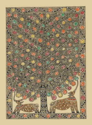 Fine Art Print of Deer under Tree by Pradeep