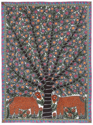 Fine Art Print of Deer under Tree by Pradeep