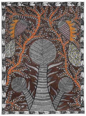 Fine Art Print of Two Peacocks in Tree by Anil