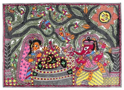 Fine Art Print of Ganesh &amp; Laxmi Banquet by Bebi