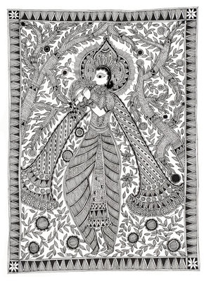 Fine Art Print of Krishna under Kadamba tree by Sony