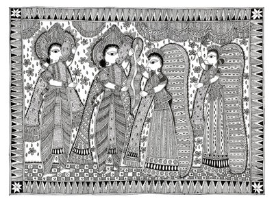 Fine Art Print of Rama and Sita Marriage Scene by Sony