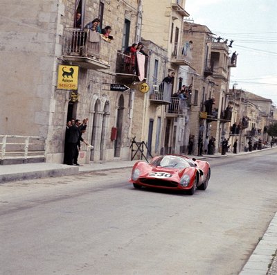 1966 Targa Florio, Nino Vaccarella/Lorenzo Bandini, Ferrari 330P3 by Anonymous - print