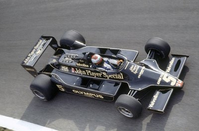 1978 Italian Grand Prix. Monza, Italy. 8-10 September 1978. Mario Andretti (Lotus 79-Ford), 6th position after penalty. by Anonymous - print