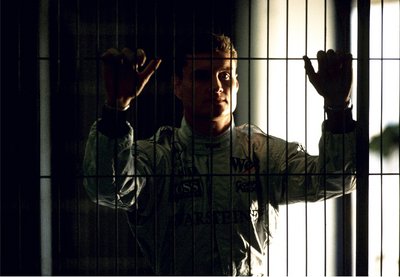 Formula 1 Testing, Barcelona. David Coulthard waits in the pits by Anonymous - print