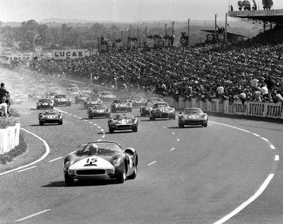1964 Le Mans 24 Hours, Pedro Rodriguez, Ferrari 330P leads at the start by Anonymous - print