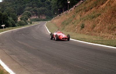 1957 French Grand Prix, Rouen-les-EssartsJuan Manuel Fangio (Maserati 250F) 1st position, pole position by Anonymous - print