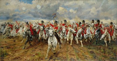 Scotland For Ever! 1881 by Lady Butler - print
