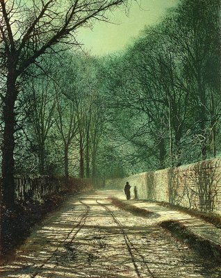 Tree Shadows in the Park Wall, Roundhay, Leeds, 1872 by John Atkinson Grimshaw - print