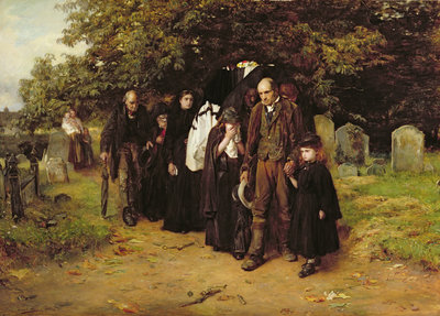 I am the Resurrection and the Life, or The Village Funeral, 1872 by Frank Holl - print