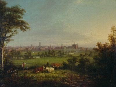 Leeds from the Meadows, c.1825 by Joseph Rhodes - print