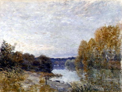Soleil Couchant, or Autumn Evening on the River, 1895 by Alfred Sisley - print
