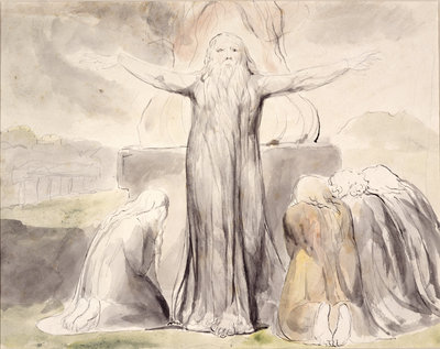Job's Sacrifice: And my servant Job shall pray for you by William Blake - print