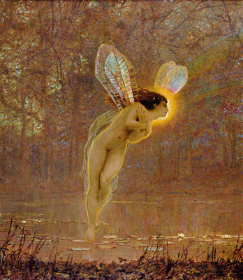 Iris, detail of the fairy, 1886 by John Atkinson Grimshaw - print