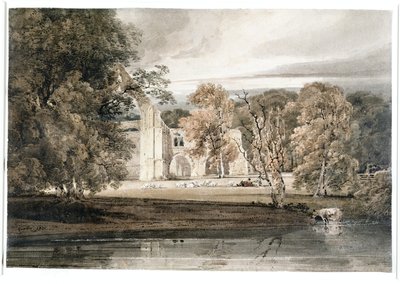 Bolton Abbey, 1800 by Thomas Girtin - print