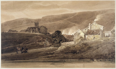 Ilkley, Yorkshire, 1801 by Thomas Girtin - print