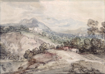 A Hilly Landscape, 1785 by Thomas Gainsborough - print