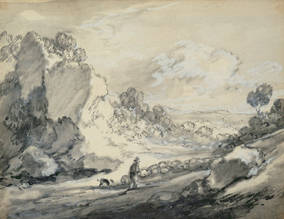 A Shepherd and his Flock, 1775 by Thomas Gainsborough - print