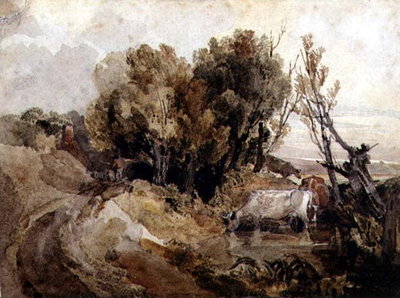 The Drinking Place by Peter de Wint - print