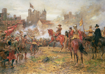 Cromwell at the Storming of Basing House, 1900 by Ernest Crofts - print