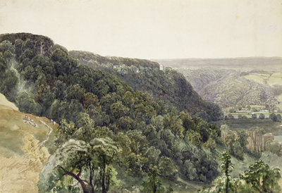 Rievaulx Abbey from the West by William Henry Bartlett - print