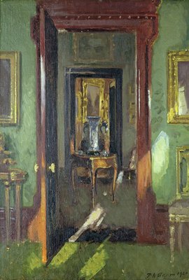 Interior, Rutland Lodge: vista through open doors, 1920 by Patrick William Adam - print