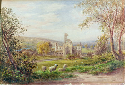 Kirkstall Abbey, Leeds by George Alexander - print