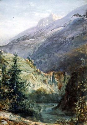 On the Road of Sepey, Switzerland by John William Inchbold - print