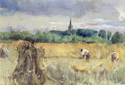 Harvest Field, Stratford-upon-Avon by John William Inchbold - print
